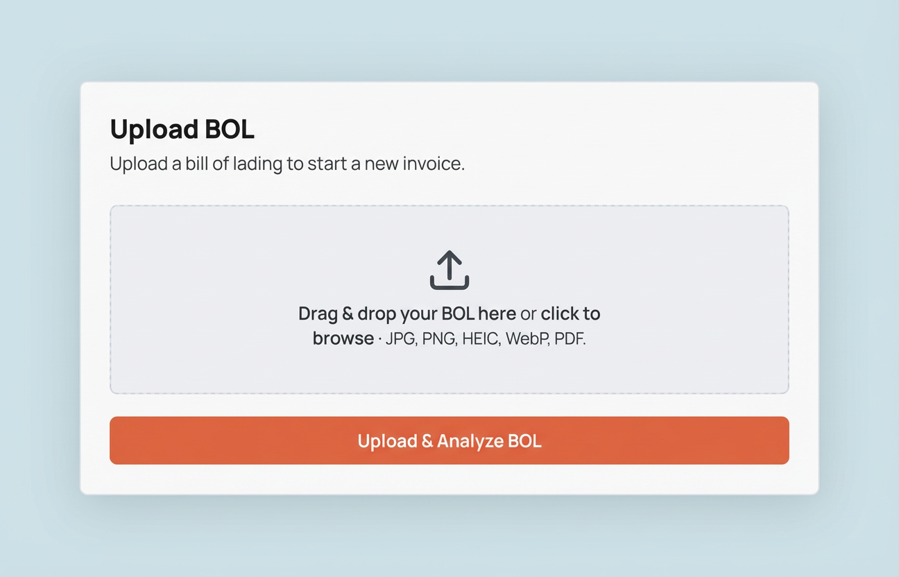 BOL Upload Screenshot